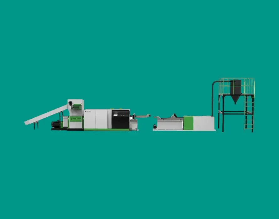 Shredder Extruder Recycling Pelletizing System