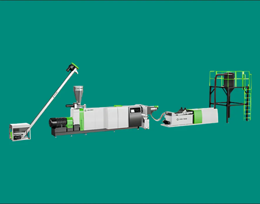 Single Screw Extruder Recycling Pelletizing System